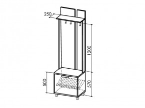 Вешалка 600 West Модуль 1 (Риннер) в Ревде - revda.mebel-e96.ru