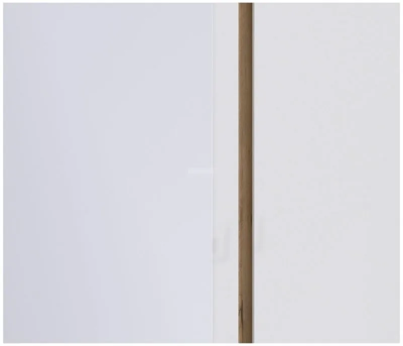 Шкаф 1550 мм 3-х дверный с зеркалом Веста СБ-2258 (Дуб Бунратти/Белый глянец) (СП) в Ревде - revda.mebel-e96.ru