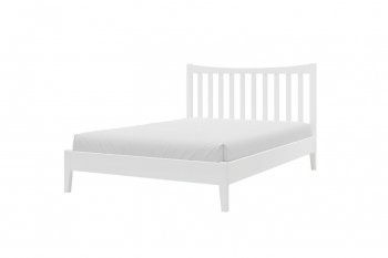 Кровать из массива Виола белый античный (БМ) в Ревде - revda.mebel-e96.ru