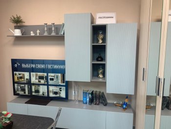 Стенка Сканди МДФ НМ-001 грин грей софт (Стиль) в Ревде - revda.mebel-e96.ru