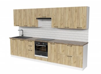 Кухонный гарнитур Янтарь 3000 мм (Герда) в Ревде - revda.mebel-e96.ru