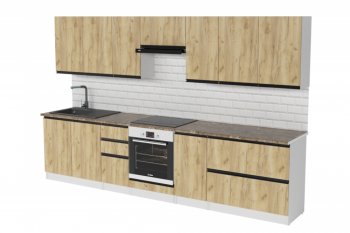 Кухонный гарнитур Янтарь экстра 3000 мм (Герда) в Ревде - revda.mebel-e96.ru