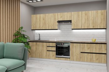 Кухонный гарнитур Янтарь экстра 3000 мм (Герда) в Ревде - revda.mebel-e96.ru