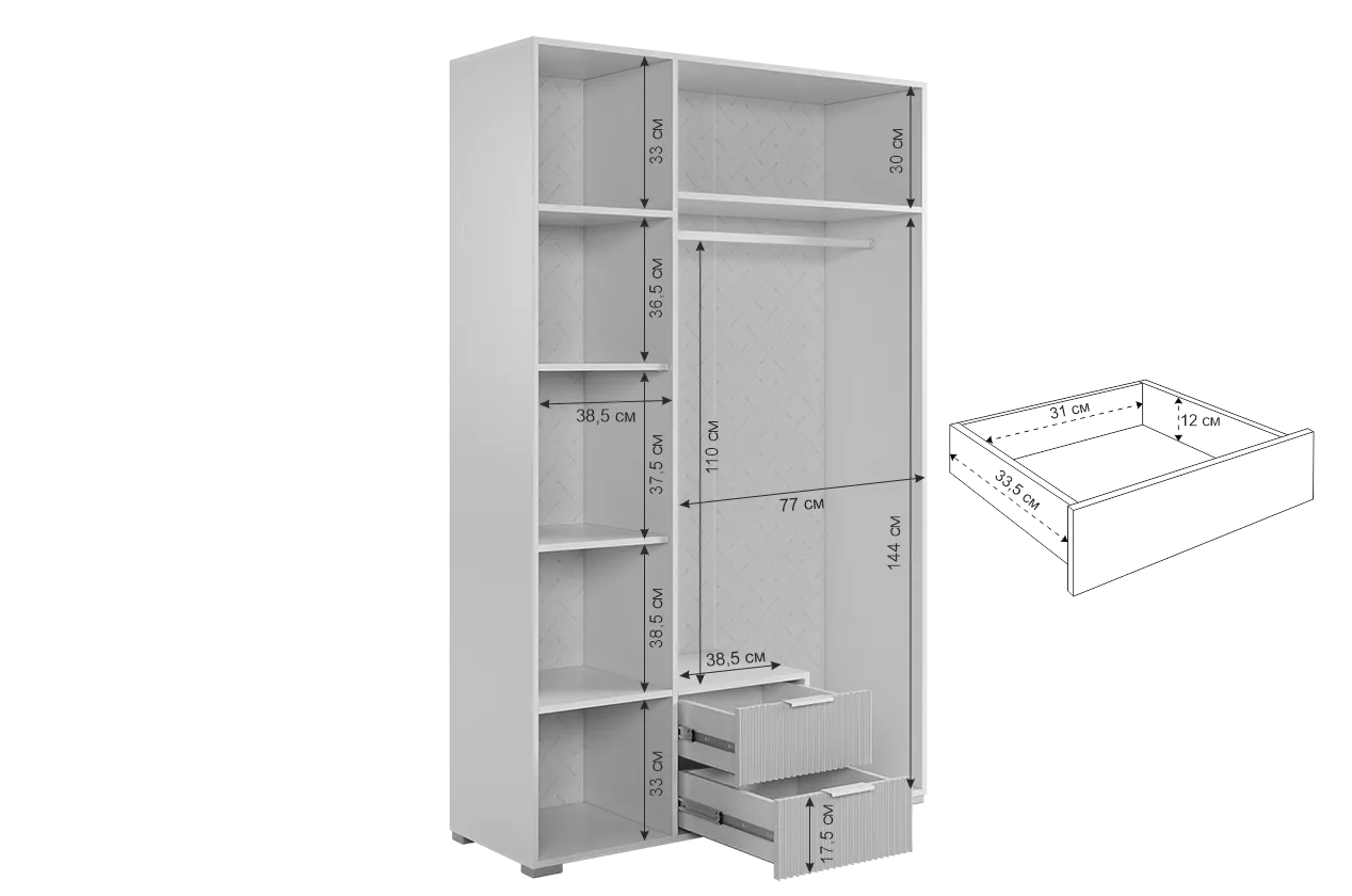 Шкаф 1200 мм трехдверный 109.02 Зефир белый (Мебельсон) в Ревде - revda.mebel-e96.ru